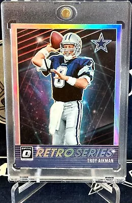 2021 Panini Donruss Optic SILVER PRIZM Retro Series Dallas Cowboys TROY AIKMAN • $2.99