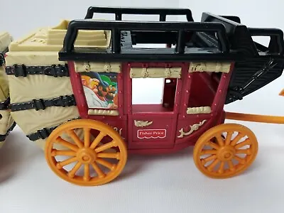 Vintage 1997 Fisher Price Western Cannonball Stage Coach ONE CANNONBALL ROCK  • $24.99