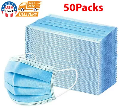 50 PCS Face Mask Mouth & Nose Protector Respirator Masks With Filter WholeSale • $11.99