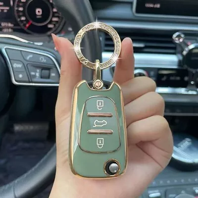 $18.99 • Buy Remote Flip Key Cover Case Shell Protector For Hyundai I30 Ix35 For KIA Green