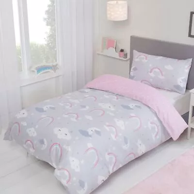 SINGLE SIZE BED Disney Character Girls Kids Bedding Duvet Cover Pillowcase Set • £11.50