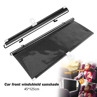 Car Retractable Roller Blind Sun Shade Side Rear Window Sun-shading Curtain New • £6.31