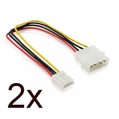 2x  5.25  4 Pin Molex To 3.5  Floppy Drive FDD Internal Power Cable Adapter • $0.99