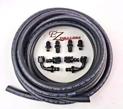 Automatic Transmission Replacement Ford C4/C6 Cooler Lines -6AN Push Lock Hose • $119.99