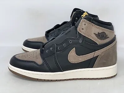 Air Jordan 1 High 'Palomino Mocha Brown' Black Sneakers Size 4Y BNIB FD1437-020 • $154.97