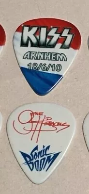$13.54 • Buy KISS 6-18-2010 ARNHEM HOLLAND Sonic Boom Over Europe Guitar Pick GENE SIMMONS