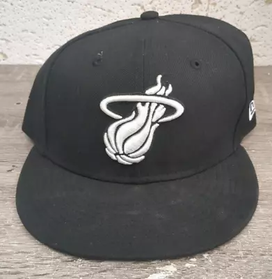 Miami Heat NewEra 9Fifty Black/White Adjustable Snapback Hat Cap • $9.99