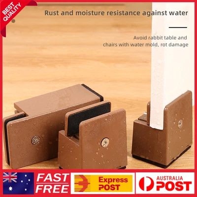 $22.99 • Buy 4pcs Bed Furniture Risers 5/10cm Heavy Duty Adjustable Desk Lifts Leg Extenders