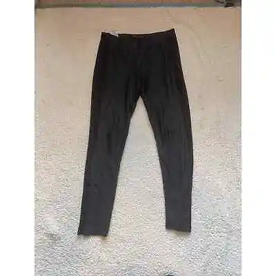BCBG Maxazria Leggings Womens Medium Black Faux Leather Design Pants Matte • $14.88