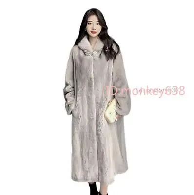Luxury Real Women's Mink Fur Hooded Warm Jacket Outwear Overcoat Mink Coat Park • $119.77