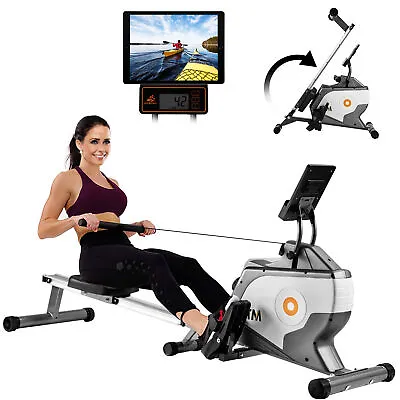 £158.96 • Buy BTM 8 Levels Magnetic Resistance Foldable Rowing Machine LCD Fitness Cardio