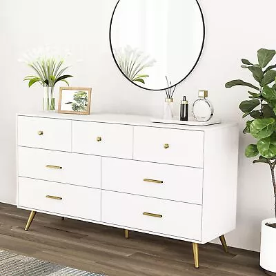 47.2 /55.1  Modern Wood 6/7 Drawer Dresser Chests Of Drawers With Metal Handles • $218.49