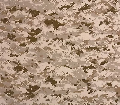 MARPAT DESERT 6oz MARINE USMC LOGO APPAREL NOMEX FR FABRIC BY 1/2(0.5) YARD 64 W • $14.99