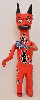 Red Devil Mexican Folk Art Rodrigo Melchor Oaxacan Day Of Dead Diablo 16  Wood • $195