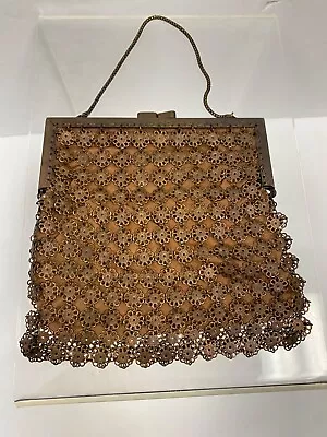 Evening Bag Metal Mesh Art Deco 1920 Purse Vintage Flapper • $35