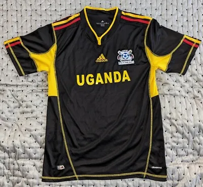 ADIDAS UGANDA FUFA National Team Cranes Soccer Jersey Yellow Shirt Men’s XXL • $27.69