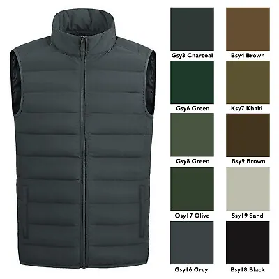 Men Outerwear Lightweight Water-Resistant Finish Sleeveless Puffer Vest Jacket • $20.95