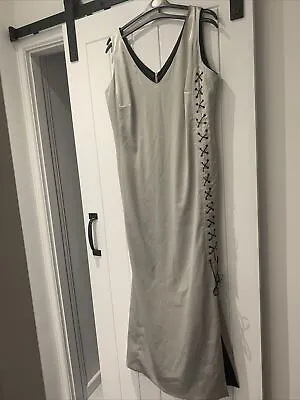 Ladies Lovely Lace Up Side Satin Dress Size 16 Used Roman • £5.99