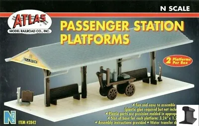 Atlas N Scale ~ New 2024 ~ Passenger Station Platforms Kit ~ 2 Pieces ~ 2842 • $18.82