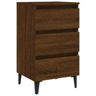 Bedside Table With 3 Drawers Bedroom Nightstand Storage Cabinets Side Tables • £58.95