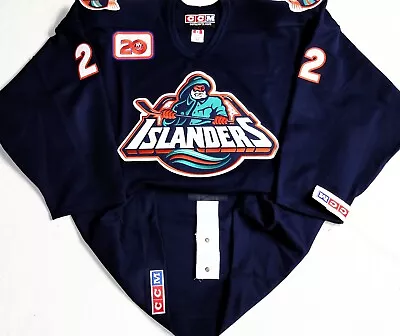 NAVY-VTG-PRO 52 MIKE BOSSY NY ISLANDERS 20th CCM/MASKA LICENSED AUTHENTIC JERSEY • $299.99