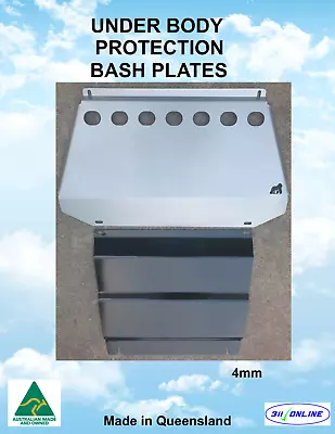 $161 • Buy BASH PLATE SET SILVER 4mm Heavy Duty To Suit Mitsubishi Triton MQ/MR 2015-2022