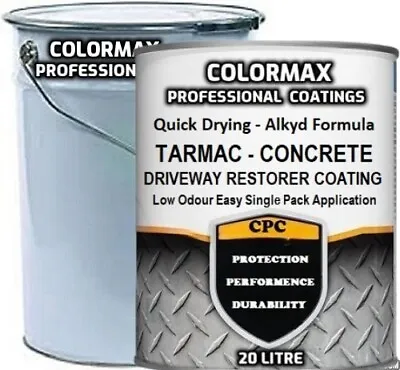 20 Litres Colormax Prenium Tarmac & Concrete Driveway Restorer  (+/- 140 Metres) • £89.50