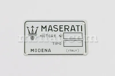 Maserati 3500 GT Very Early Series 1 Motor Number Plate New • $62