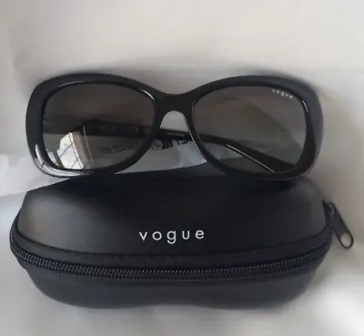 Vogue Authentic New VO2943SB Black Frame Grey Gradient Lens Bling • $60