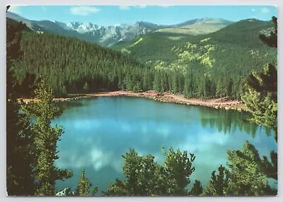 $2.29 • Buy Denver Mt Parks Colorado~Air View Echo Lake & Mt Evans~Continental Postcard