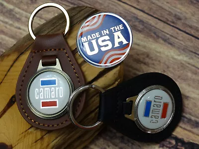 $19.99 • Buy NEW RARE VINTAGE 1970s CHEVY CAMARO Leather Key Chain Ring Fob NOS