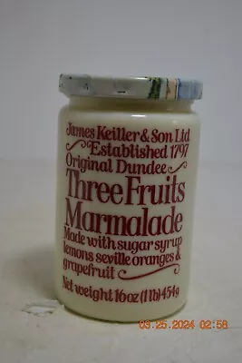 James Keiller & Son Original Dundee Three Fruits Marmalade Jar With Original Lid • $15