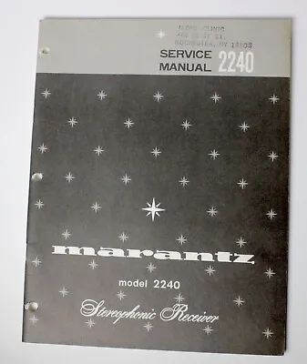 Marantz Model 2240 Service Manual Original Paper • $23.99
