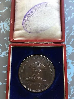 Medal Horacio Viscount Nelson Lord Nelson Flagship Unc Original Red Box • £175