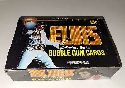 1978 ELVIS PRESLEY King WAX CARD PACK EMPTY DISPLAY BOX Donruss ROCK N ROLL STAR • $12.99