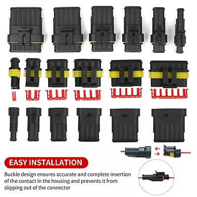 708Pcs 1-6 Pin Car Automotive Waterproof Electrical Wire Connector Plug Kit Set • $22.55