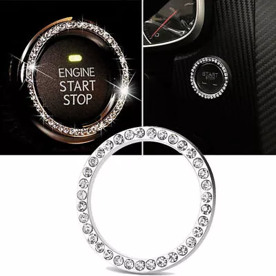 1x Silver Diamond Ring For Car Button Start Switch Decor SUV Auto Accessories • $3.55