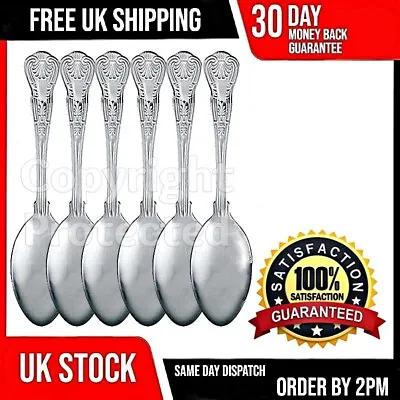 £6.19 • Buy 6 Kings Pattern Table Serving Spoons Large Set Of Six Quality Design Cutlery