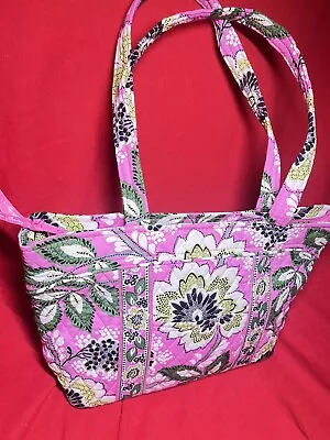 Vera Bradley Priscilla Pink Quilted Tote Handbag Extra Large Pink Green Floral • $31