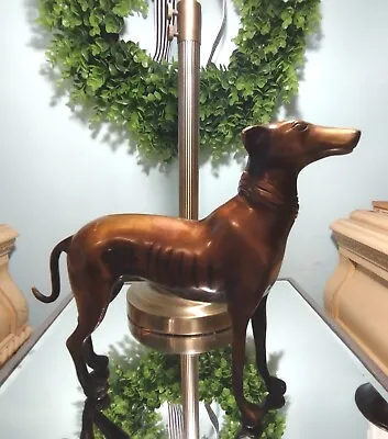 Vintage Bronze  Greyhound Dog Statue Sculpture  • $64.99