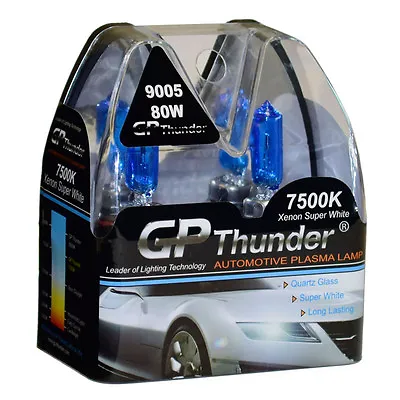 GP Thunder II 7500K 9005 HB3 Xenon Halogen Light Bulb 80W Super White High Watt • $12.74