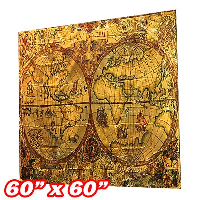 $11.80 • Buy Wall Hanging Tapestry Deco Bedspread Classic Antique Nautical World Map Poster