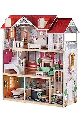 Top Bright Wooden Dolls House  • £55