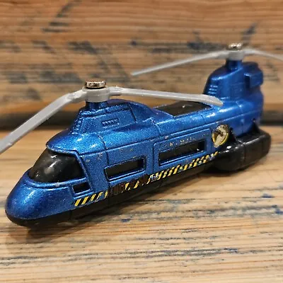 2001 Matchbox Transport Helicopter Diecast Aircraft Metallic Blue • $6.46
