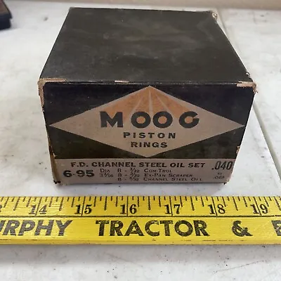 Vintage Moog 6-95 Piston Ring Set BOX FOR DISPLAY Ford Flathead V8 • $14.99