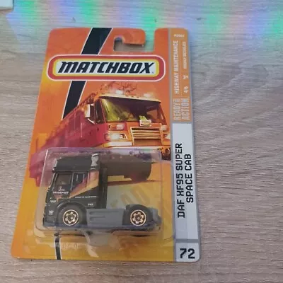 Matchbox 1/64 Diecast Highway Maintenance Black DAF XF95 Super Space Cab • $5.85