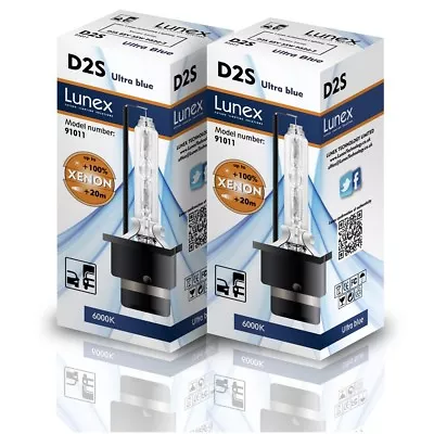 $28.16 • Buy 2 X LUNEX D2S Genuine XENON CAR LAMPS REPLACEMENT FOR PHILIPS GE OSRAM 6000K