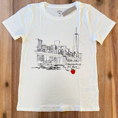 J. Crew Women's Vintage Cotton  NYC  Graphic T Shirt - White - NWT • $34.99