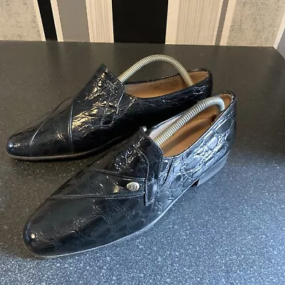 £39.99 • Buy Sanders Black Mens Real Leather Size Uk 8 Shoes Loafers | Made In England