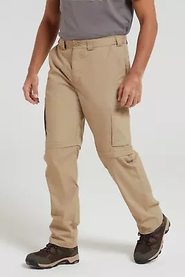 Mountain Warehouse Mens Zip Off Trek Trousers Convertible Shorts Walking Hiking • £31.99